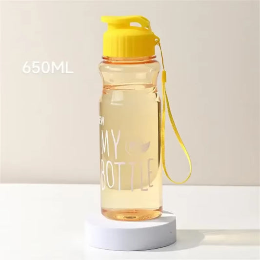 Gift Plastic Water Bottle Large Capacity Sports Kettle Wholesale Transparent Cold Water Cup Outdoor Portable 650Ml